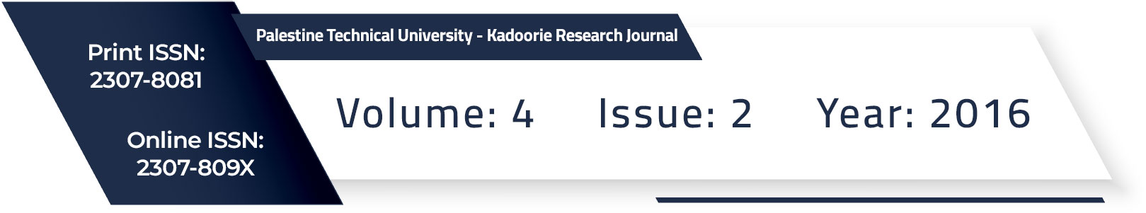 					View Vol. 4 No. 2 (2016): Palestine Technical University Research Journal (PTURJ)
				